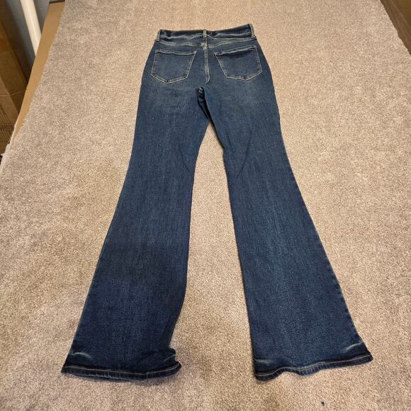 boho festival bell Seventies Vintage Retro Old Navy Flare Wide Leg Jeans sz 6 - Picture 1 of 15